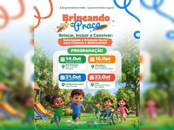 Projeto Brincando na Praça em Morrinhos