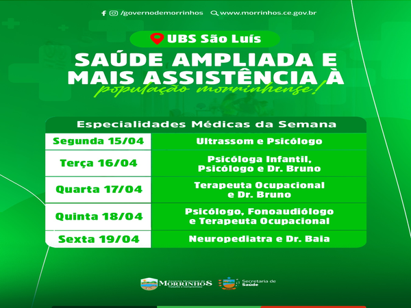 Especialidades Médicas da Semana